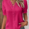 Limited Stock🛒47%OFF🔥V Neck Plain Lace Elegant Shirt(Buy 2 Free Shipping)
